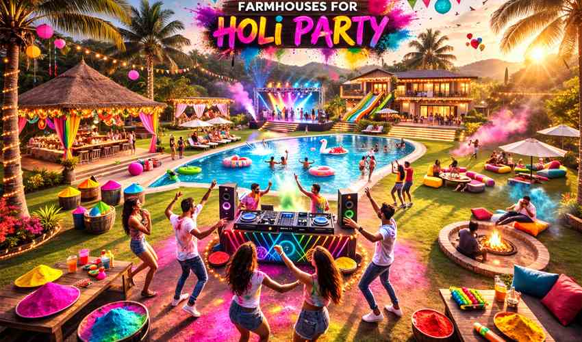 Top 10 Farmhouses for Holi Party in Delhi