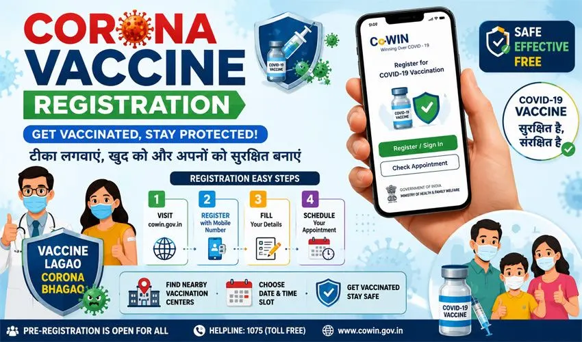 Corona Vaccine Registration in Delhi