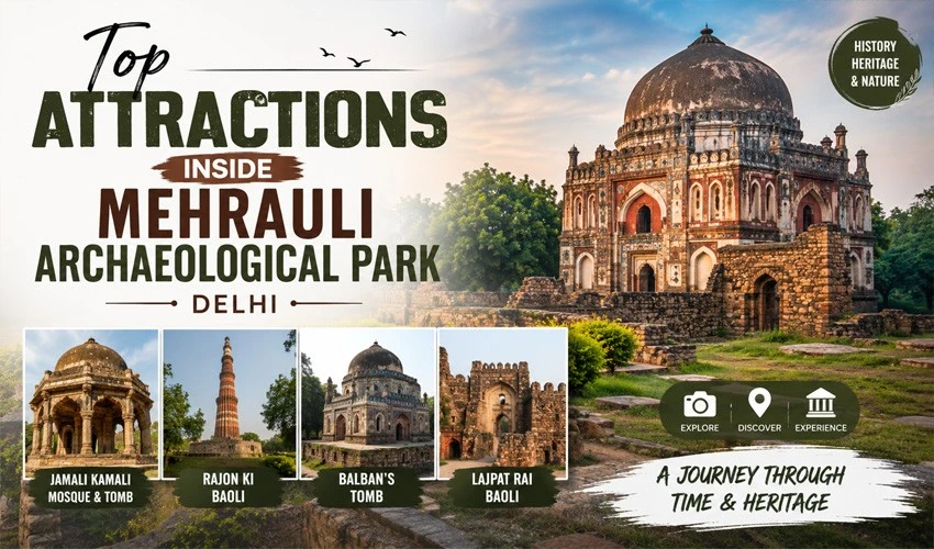 Top Attractions Inside Mehrauli Archaeological Park, Delhi