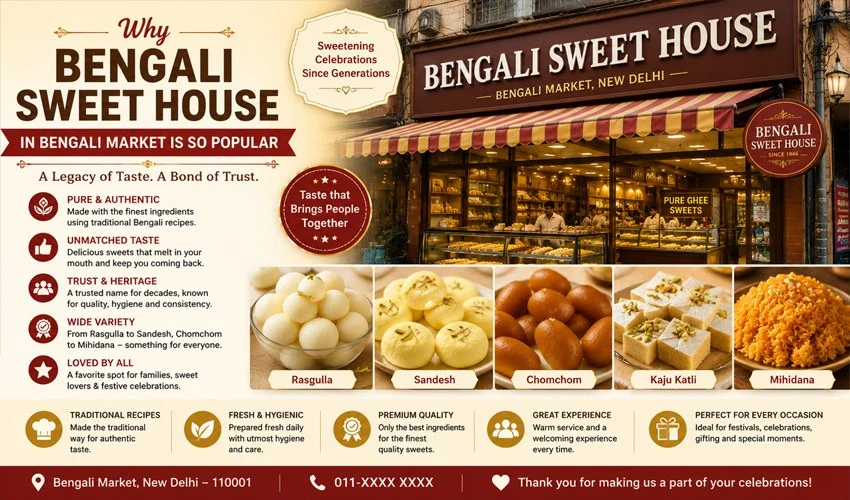 Why Bengali Sweet House in Bengali Market Is So Popular