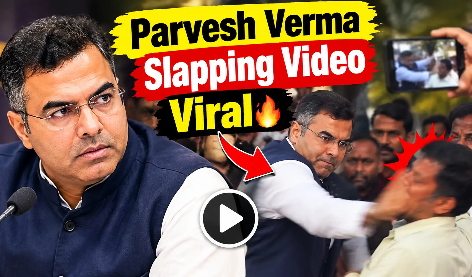 Parvesh Verma Slapping Video Viral